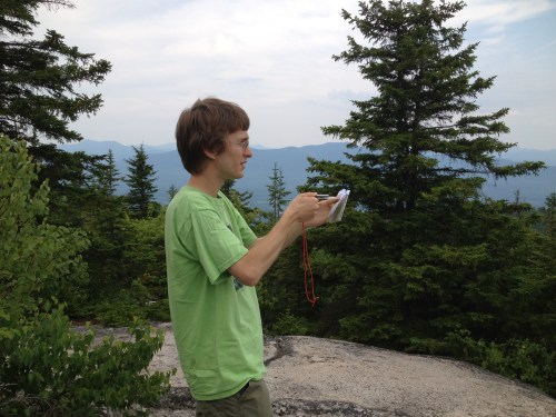 Will pinpoints his location on the map using “re-section"