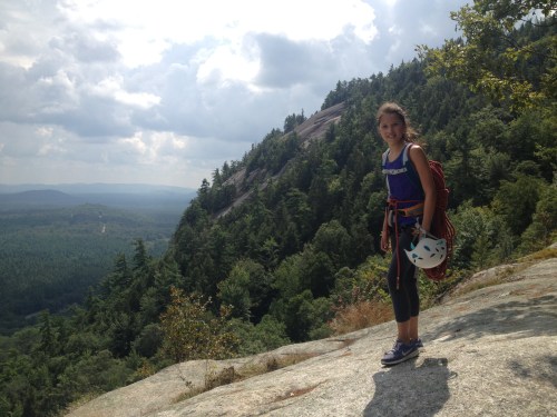 Upper slabs in the background during our hike down