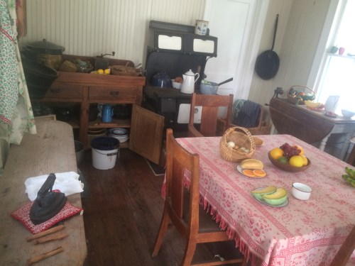 Inside one of the preserved pioneer homestead homes