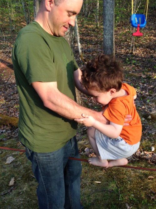 Alex on Slackline
